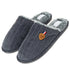 Mens Slip On Faux Fur Mule Slipper - Black